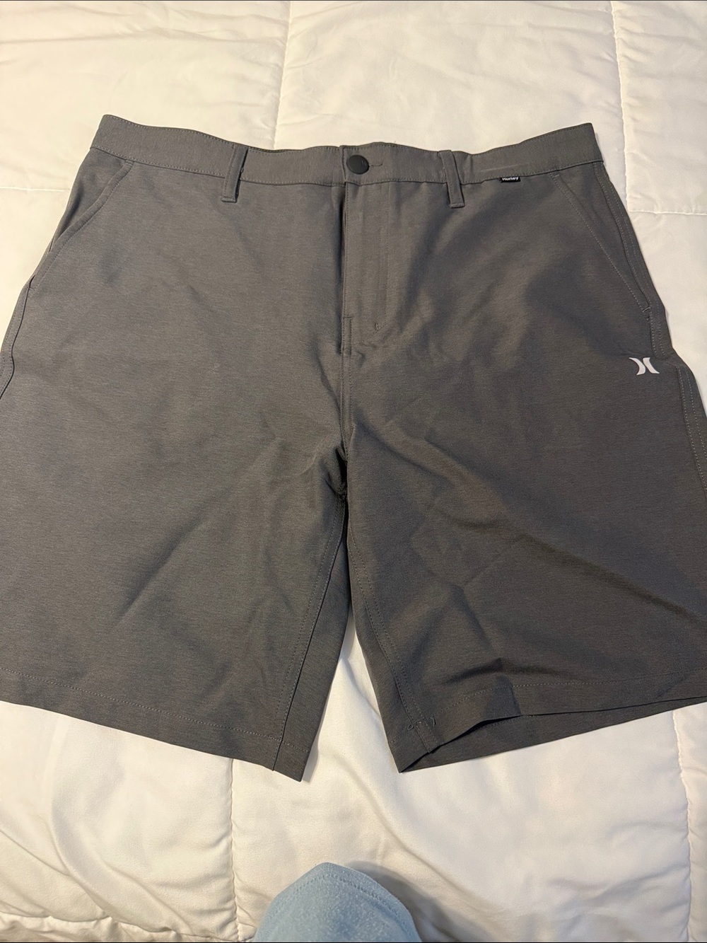 Hurley Men's Charcoal Flat Front Performance Shorts
